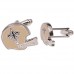 Запонки New Orleans Saints Silver-Plated Team Logo Helmet
