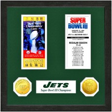 New York Jets Super Bowl Ticket Collection Wall Frame New York Jets Super Bowl Ticket Collection Wall Frame