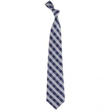 Dallas Cowboys Woven Checkered Tie - Navy Blue/Gray