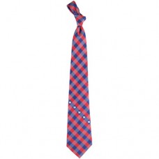 New York Giants Woven Checkered Tie - Royal Blue/Red