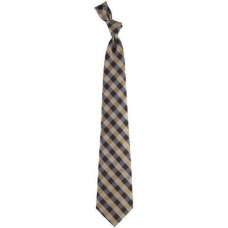 New Orleans Saints Woven Checkered Tie - Black/Old Gold