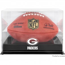 Green Bay Packers Fanatics Authentic Black Base Football Logo Display Case with Mirror Back