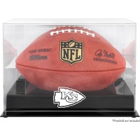 Kansas City Chiefs Fanatics Authentic Black Base Football Logo Display Case with Mirror Back