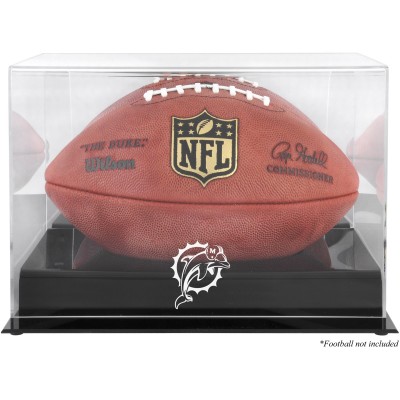 Miami Dolphins Fanatics Authentic Black Base Football Logo Display Case with Mirror Back