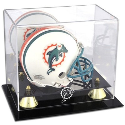 Miami Dolphins Fanatics Authentic (1997-2012) Golden Classic Mini Helmet Display Case