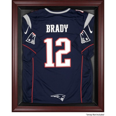 New England Patriots Fanatics Authentic Mahogany Framed Jersey Logo Display Case