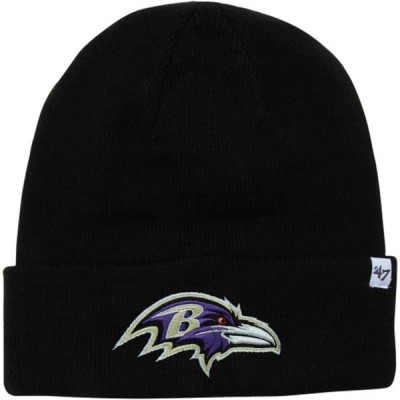 Шапка Baltimore Ravens 47 Brand Black Raised Cuffed Knit