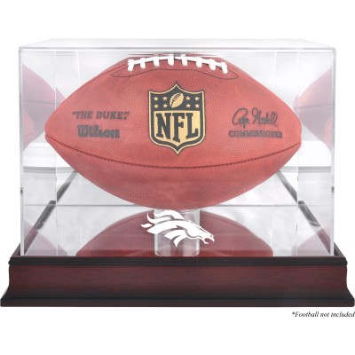 Denver Broncos Fanatics Authentic Mahogany Football Logo Display Case with Mirror Back