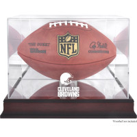 Cleveland Browns Fanatics Authentic Mahogany Football Logo Display Case with Mirror Back