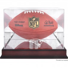 New England Patriots Fanatics Authentic Mahogany Football Logo Display Case with Mirror Back