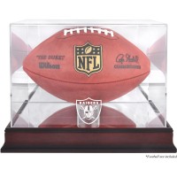 Las Vegas Raiders Fanatics Authentic Mahogany Football Logo Display Case with Mirror Back