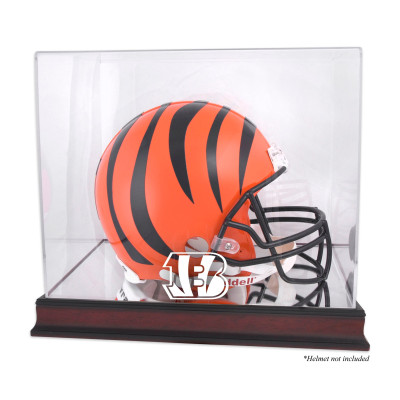 Cincinnati Bengals Fanatics Authentic Mahogany Helmet Logo Display Case with Mirror Back