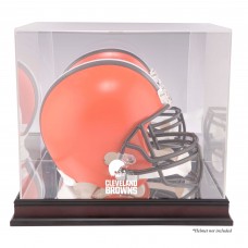 Cleveland Browns Fanatics Authentic Mahogany Helmet Logo Display Case with Mirror Back