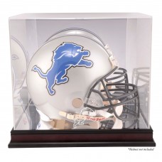 Detroit Lions Fanatics Authentic Mahogany Helmet Logo Display Case with Mirror Back
