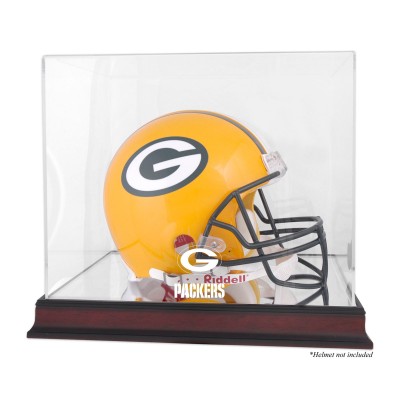 Green Bay Packers Fanatics Authentic Mahogany Helmet Logo Display Case with Mirror Back