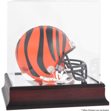 Cincinnati Bengals Fanatics Authentic Mahogany Logo Mini Helmet Display Case Cincinnati Bengals Fanatics Authentic Mahogany Logo Mini Helmet Display Case