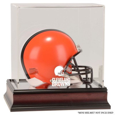 Cleveland Browns Fanatics Authentic Mahogany Logo Mini Helmet Display Case