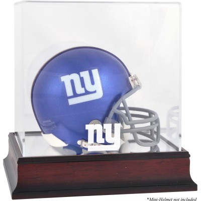 New York Giants Fanatics Authentic Mahogany Logo Mini Helmet Display Case