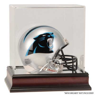Carolina Panthers Fanatics Authentic Mahogany Logo Mini Helmet Display Case