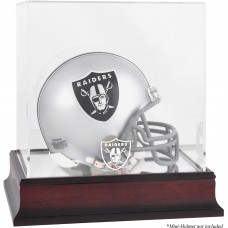 Las Vegas Raiders Fanatics Authentic Mahogany Logo Mini Helmet Display Case