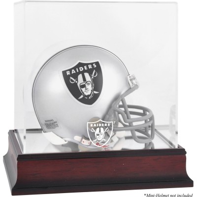 Las Vegas Raiders Fanatics Authentic Mahogany Logo Mini Helmet Display Case