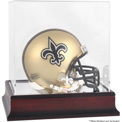 New Orleans Saints Fanatics Authentic Mahogany Logo Mini Helmet Display Case