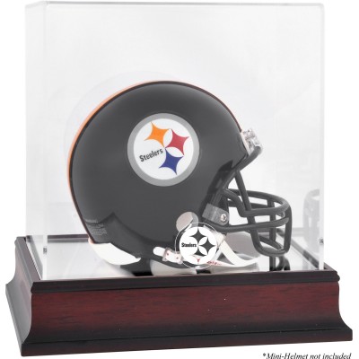 Pittsburgh Steelers Fanatics Authentic Mahogany Logo Mini Helmet Display Case