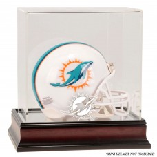 Miami Dolphins Fanatics Authentic (2013-Present) Mahogany Mini Helmet Display Case