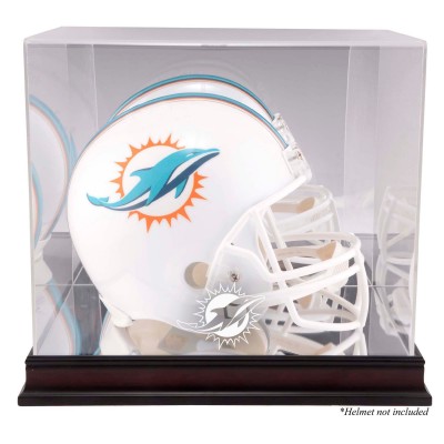 Miami Dolphins Fanatics Authentic (2013-Present) Mahogany Helmet Display Case with Mirror Back