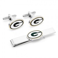 Green Bay Packers Tie Bar & Cufflinks Set