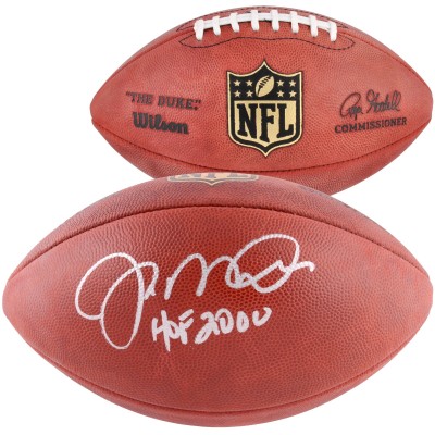 Autographed San Francisco 49ers Joe Montana Fanatics Authentic Duke Pro Football with HOF 2000 Inscription