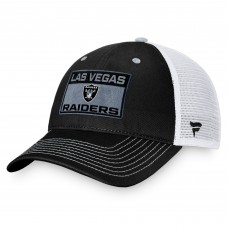 Las Vegas Raiders Fundamentals Trucker Adjustable Hat - Black/White