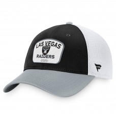 Las Vegas Raiders Fundamentals Two-Tone Trucker Adjustable Hat - Black/White
