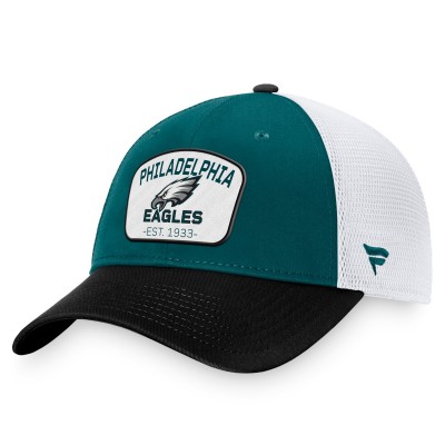 Бейсболка Philadelphia Eagles Fundamentals Two-Tone Trucker - Midnight Green/White