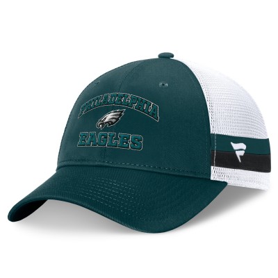 Бейсболка Philadelphia Eagles Fundamentals Side Stripe Trucker - Midnight Green/White