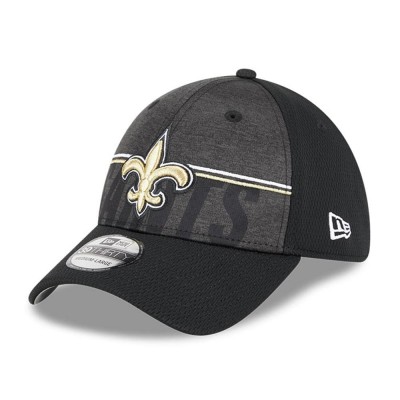 Бейсболка New Orleans Saints New Era Black 2023 NFL Training Camp 39THIRTY Flex