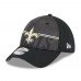 Бейсболка New Orleans Saints New Era Black 2023 NFL Training Camp 39THIRTY Flex