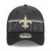 Бейсболка New Orleans Saints New Era Black 2023 NFL Training Camp 39THIRTY Flex