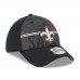 Бейсболка New Orleans Saints New Era Black 2023 NFL Training Camp 39THIRTY Flex