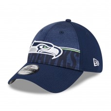 Бейсболка Seattle Seahawks New Era Navy 2023 NFL Training Camp 39THIRTY