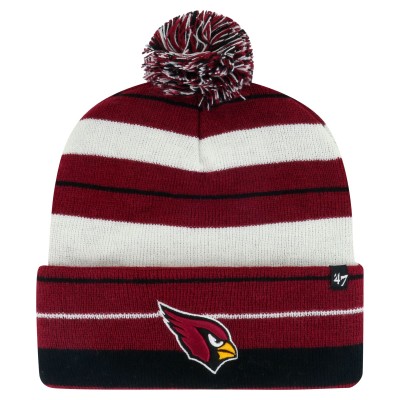 Шапка с помпоном Arizona Cardinals 47 Powerline Cuffed Knit - Cardinal