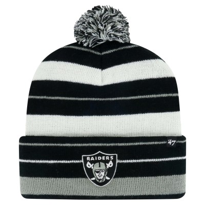 Шапка с помпоном Las Vegas Raiders 47 Womens Powerline Cuffed Knit - Black