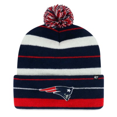 Шапка с помпоном New England Patriots 47 Powerline Cuffed Knit - Navy