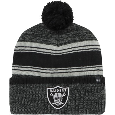 Шапка с помпоном Las Vegas Raiders 47 Fadeout Cuffed Knit - Black