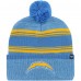 Шапка с помпоном Los Angeles Chargers 47 Fadeout Cuffed Knit - Powder Blue