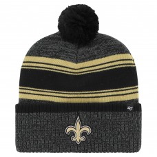 Шапка с помпоном New Orleans Saints 47 Black Fadeout Cuffed Knit
