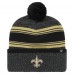 Шапка с помпоном New Orleans Saints 47 Black Fadeout Cuffed Knit