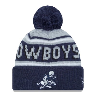 Шапка с помпоном Dallas Cowboys New Era Navy Retro Joe Main