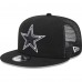 Бейсболка Dallas Cowboys New Era Black Main Trucker 9FIFTY Snapback