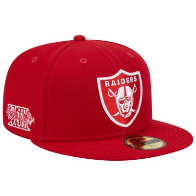 Бейсболка Las Vegas Raiders New Era Super Bowl XVIII Main Patch 59FIFTY - Scarlet